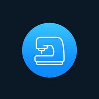 sewing machine line icon vector