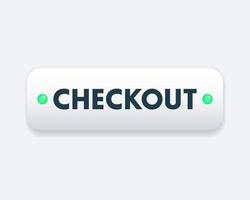 checkout button for website design, vector illustration