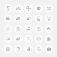 25 business, commerce icons set, company, firm, enterprise vector pictograms