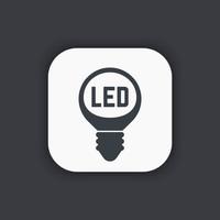 led bulb icon vector