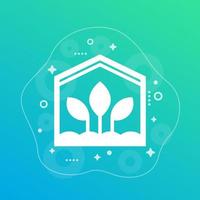 greenhouse or hothouse icon, vector art