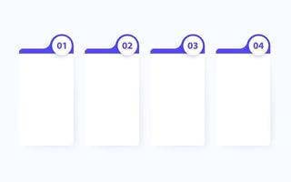 1, 2, 3, 4 steps for business infographics, timeline design vector