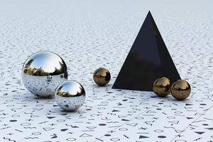 geometric shape 3d render photo