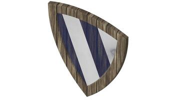 shield wood medieval 3d illustration render photo