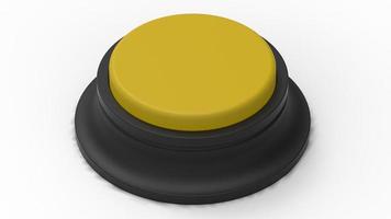 botón amarillo aislado 3d ilustración render foto
