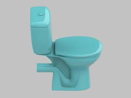 light blue toilet wc illustration 3d photo