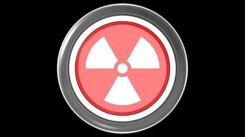 nuclear button red and white isolated 3d illustration render photo