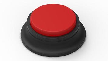 red button isolated 3d illustration render photo