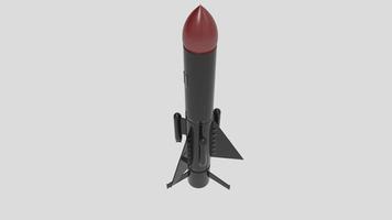 rocket missile war conflict ammo warhead nuclear militar weapon nuke 3d illustration spaceship photo