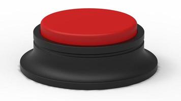 red button isolated 3d illustration render photo