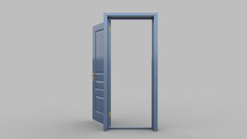 Set of different metal gray door isolated 3d illustration render on white background photo