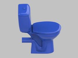 blue wc seat 3d illustration photo