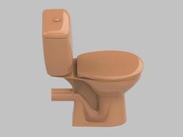 classic isolated seatcloset toilet wc porcelain 3d illustration photo