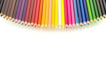 Row of coloring pencils photo