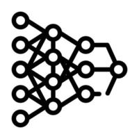 program hierarchy artificial intelligence line icon vector illustration