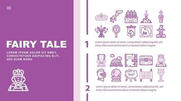 Fairy Tale Story Medieval Book Landing Header Vector