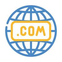 ilustración de vector de icono de color de globalización de internet