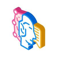 fast think and answer call center operator isometric icon vector illustration