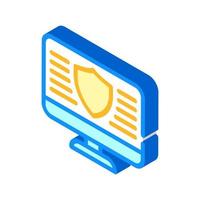 data security operating system isometric icon vector illustration