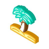 palm tree isometric icon vector illustration