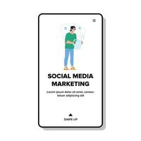 Social Media Marketing Developing Manager Vector