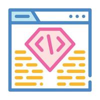 coding seo optimization color icon vector illustration