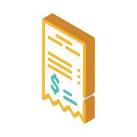 betting receipt isometric icon vector isolated illustration
