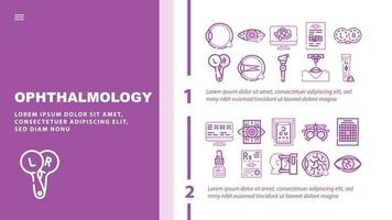 vector de cabecera de aterrizaje de tratamiento de enfermedad ocular de oftalmología