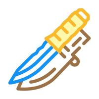 knife military color icon vector illustration