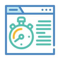 time for seo optimization color icon vector illustration