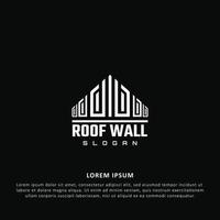 Roof wall abstract logo design. simple roof wall template logo vector
