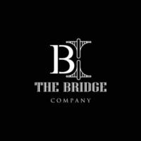 Bridge logo with the initial letter B. a creative idea to design a bridge logo template vector