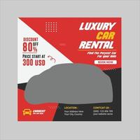 Luxury Car Rental Social Media Banner Template vector