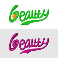 wordmark logo, symbol of beauty, simple, unique and modern design vector