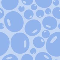 Seamless pattern with blue bubbles of different sizes on a light background vector