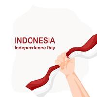 celebración del día de la independencia de indonesia vector