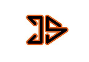 js sj j s initial letter logo vector