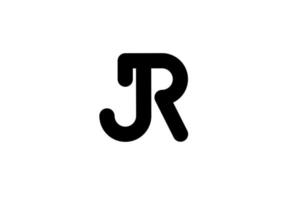 jr rj j r initial letter logo vector