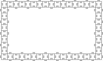 outline puzzle frame vector
