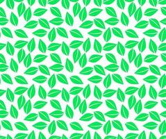 seamless pattern green leaves vector