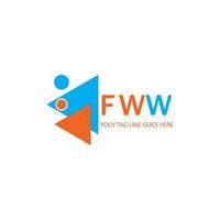 diseño creativo del logotipo de la letra fww con gráfico vectorial vector