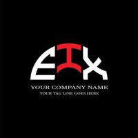 diseño creativo del logotipo de la letra eix con gráfico vectorial vector