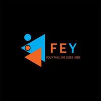 diseño creativo del logotipo de la letra fey con gráfico vectorial vector