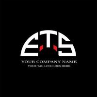 ETS letter logo creative design with vector graphic