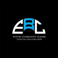 diseño creativo del logotipo de la letra ebc con gráfico vectorial vector