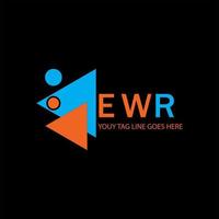 diseño creativo del logotipo de la letra ewr con gráfico vectorial vector