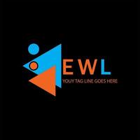 EWL letter logo creative design with vector graphic