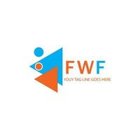 diseño creativo del logotipo de la letra fwf con gráfico vectorial vector