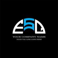 ESQ letter logo creative design with vector graphic