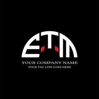 ETM letter logo creative design with vector graphic